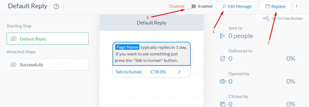 default reply